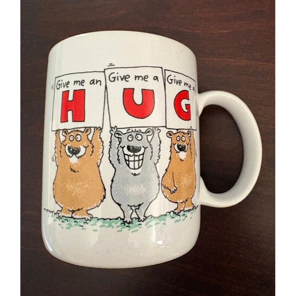 Vintage Sandra Boynton "Give me a HUG" Coffee Mug